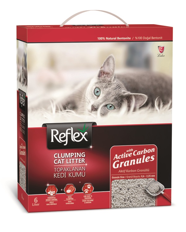 Reflex Granül Aktif Karbonlu Topaklanan Kedi Kumu 6 Lt