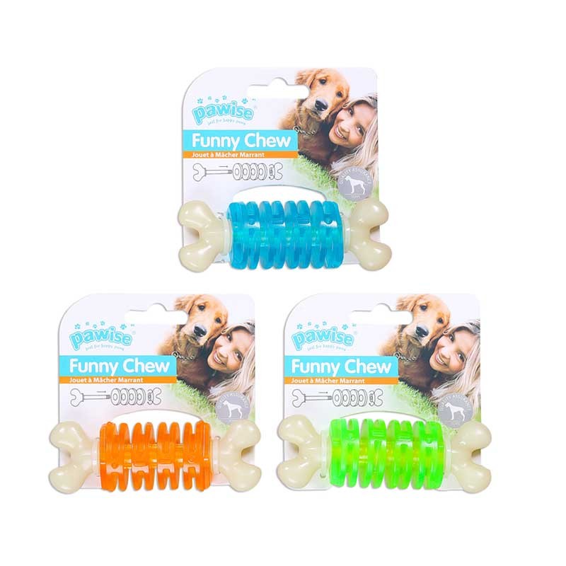 Pawise Funny Chew Köpek Kemiği 10,5cm [S] (Karışık Renkli)