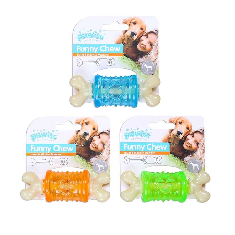 Pawise Funny Chew Köpek Kemiği 13,5cm [L] (Karışık Renkli)