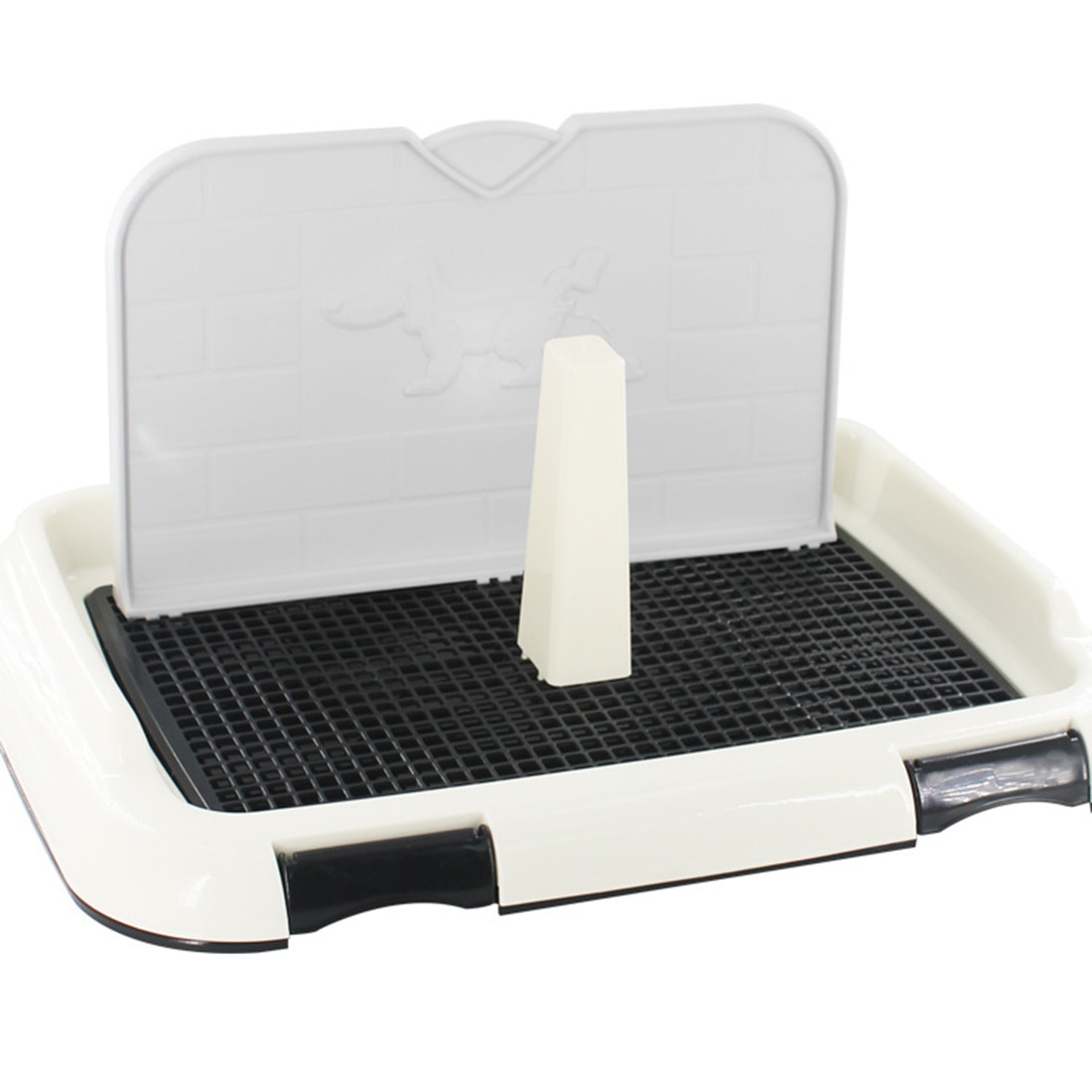 Köpek Tuvalet Eğitim Pedi Tablası Duvarlı 46,5 cm x 36 cm x 22 cm Siyah