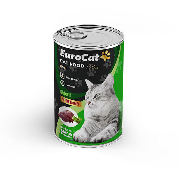 Eurocat Ciğerli Yetişkin Kedi Konservesi 415gr