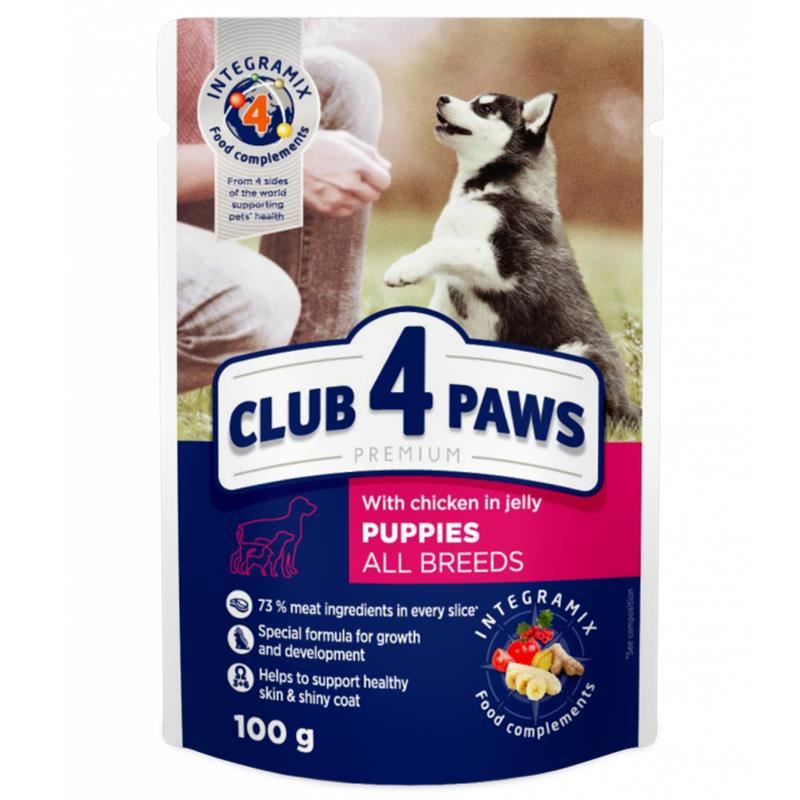 Club4Paws Tavuklu Pouch Yavru Köpek Jöle 100Gr