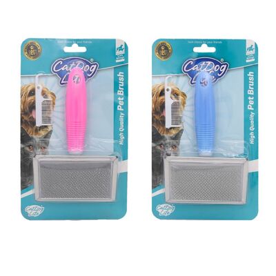 CatDoglife Kedi Ve Köpek İçin İnce Telli Fırça ve Tarak 10 cm