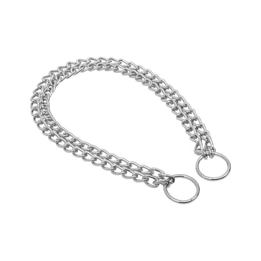 Doggie Eğitim Serisi Çift Boğma Zincirli Köpek Boyun Tasması 2,5x35-45cm