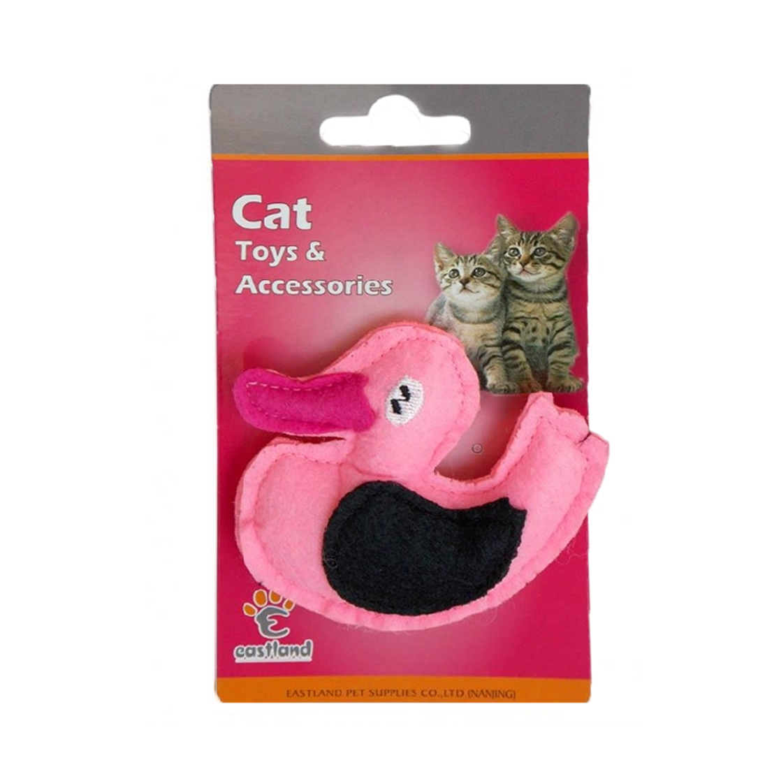 Eastland Kedi Otlu Peluş Ördek Kedi Oyuncağı 8,5cm (Pembe)
