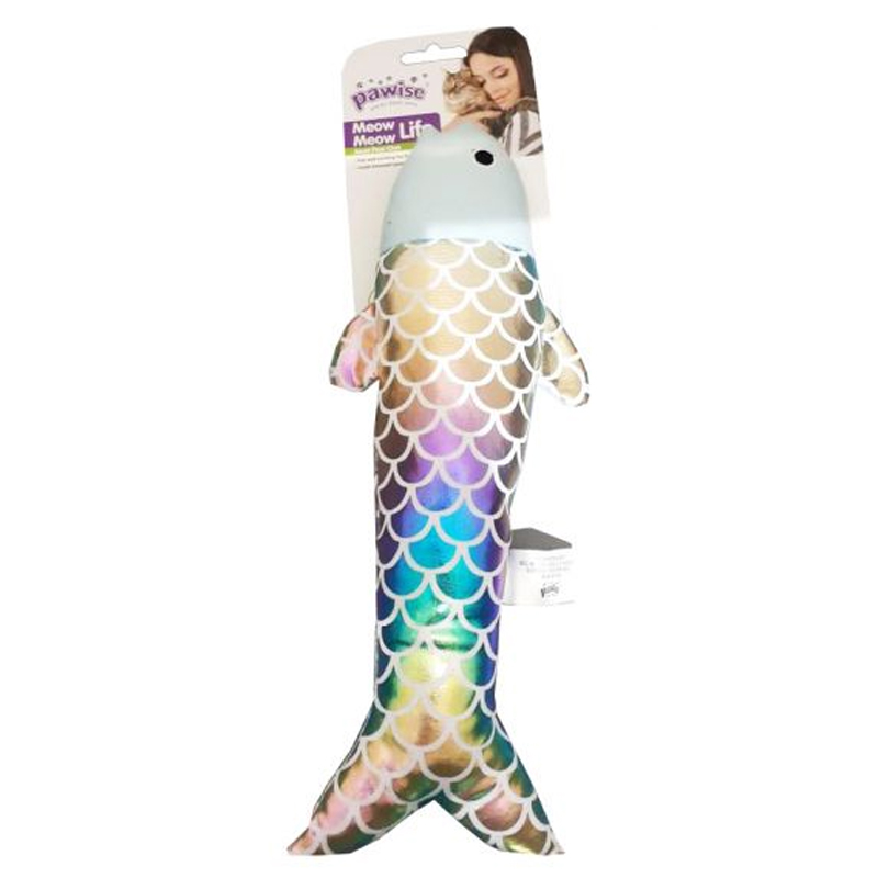 Pawise Kedi Oyuncağı Fishing Life Balık Yastık 36x12 Cm