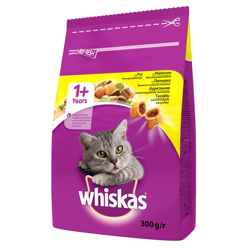 Whiskas Tavuklu ve Sebzeli Yetişkin Kuru Kedi Maması 300 gr