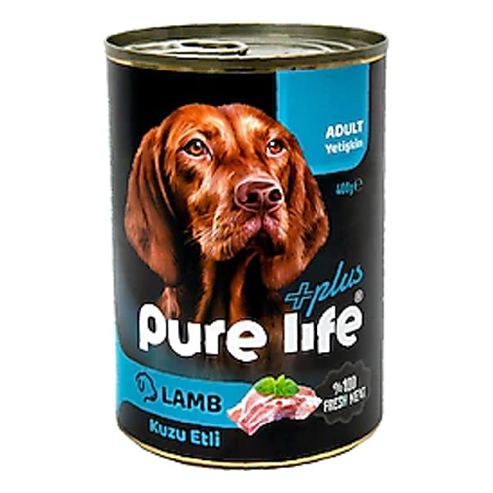 Pure Life Plus Kuzu Etli Yetişkin Köpek Konservesi 400 gr