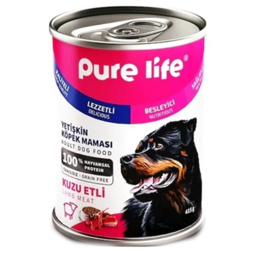 Pure Life Kuzu Etli Yetişkin Köpek Konservesi 400 gr
