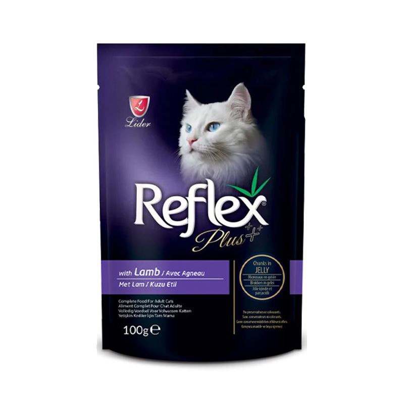 Reflex Plus Pouch Jöle İçinde Kuzu Etli Kedi Konservesi 100gr