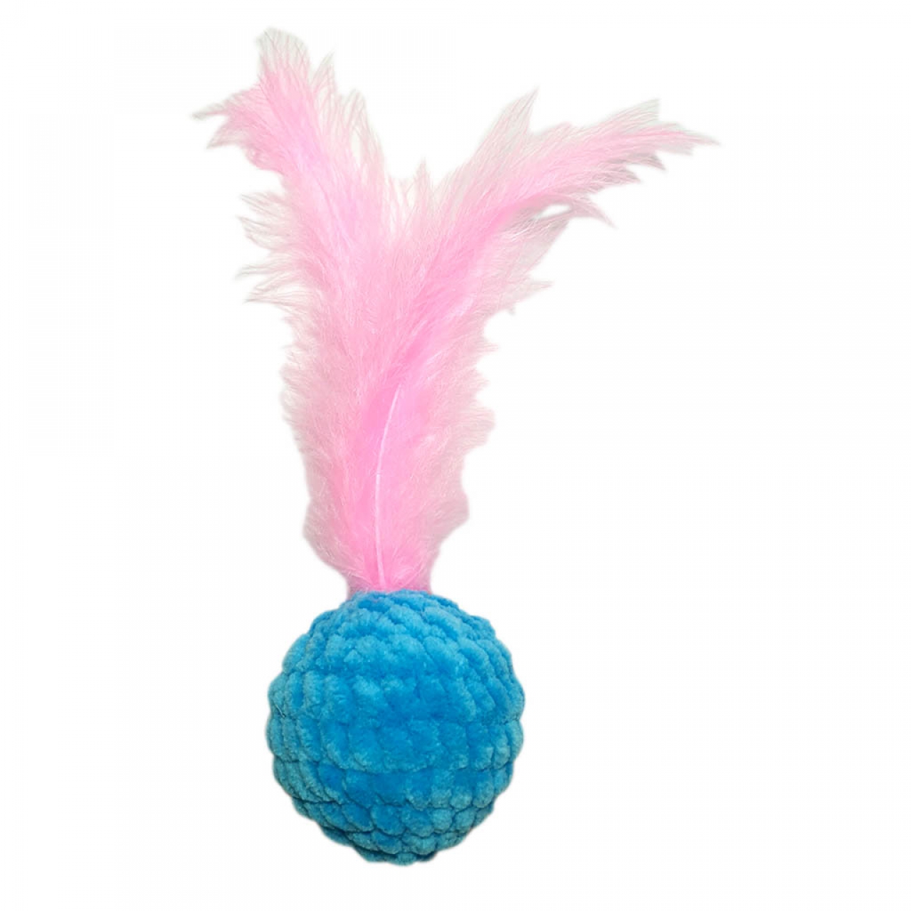 Ewox Tüylü Kadife Kedi Topu Oyuncak (Karışık Renklerde)