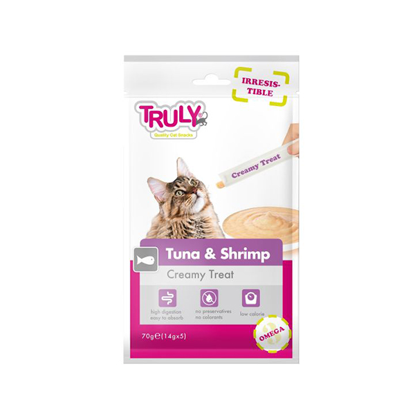 Truly Ton ve Karidesli Kedi Pudingi 5x14 Gr