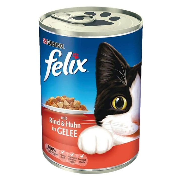 Felix Sığır Etli ve Tavuklu Yetişkin Kedi Konservesi 400gr