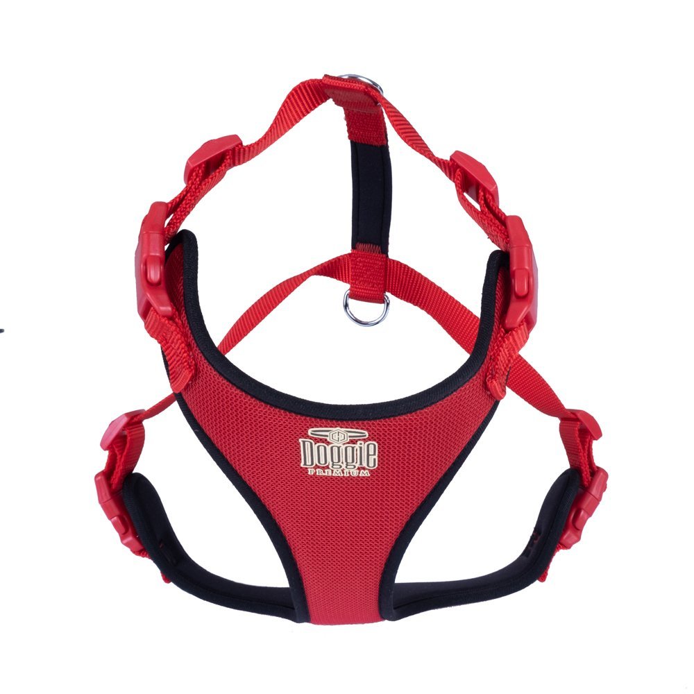Doggie ADGT-XL Kırmızı Havalı Dokuma Göğüs Tasması 2.5x65-75 Cm