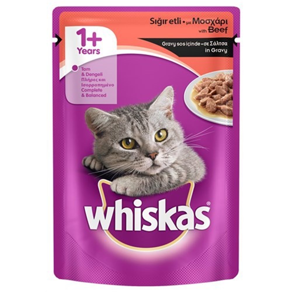 Whiskas Pouch Etli Kedi Konserve 100 gr