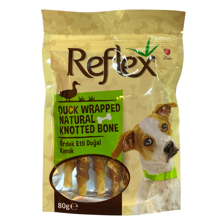 Reflex Ördek Etli Sargılı Burgu Köpek Çiğneme Kemiği 80 gr