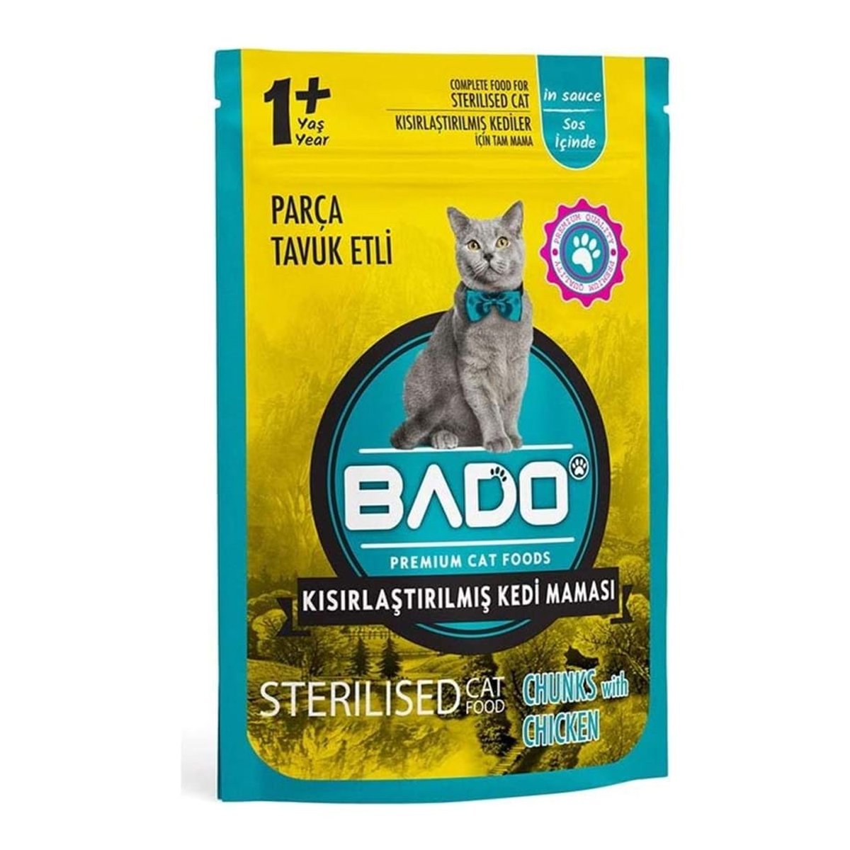 Bado Kısırlaştırılmış Kediler İçin Tavuklu Yaş Mama 85gr