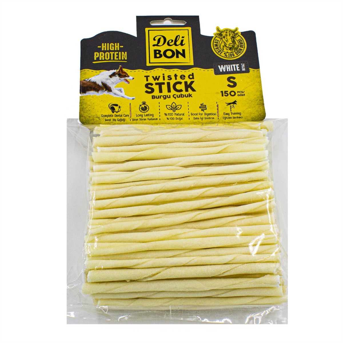 Delibon Deri Burgu Çubuk 150 Adet Beyaz