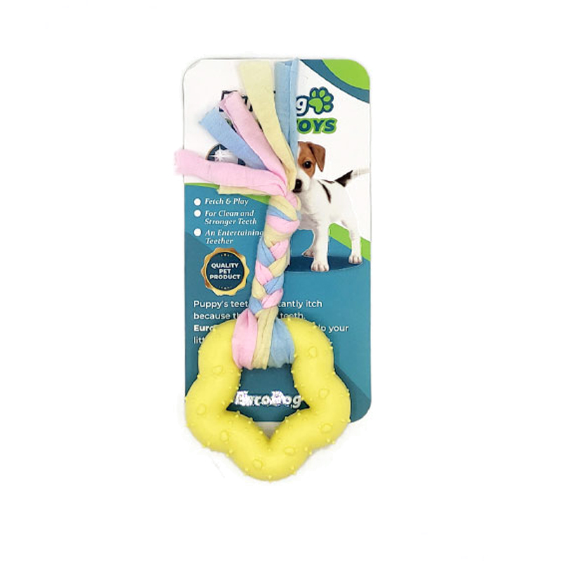 EuroDog Puppy Toys Sarı Kalın Beşgen Diş Kaşıma Oyuncağı