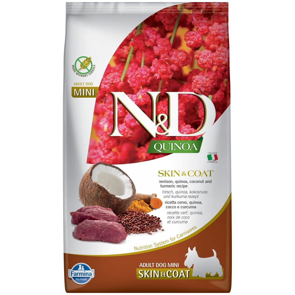 N&D Quinoa - Skin&Coat Geyikli ve Kinoalı Deri ve Tüy Sağlığı İçin Yetişkin Köpek Maması 800gr