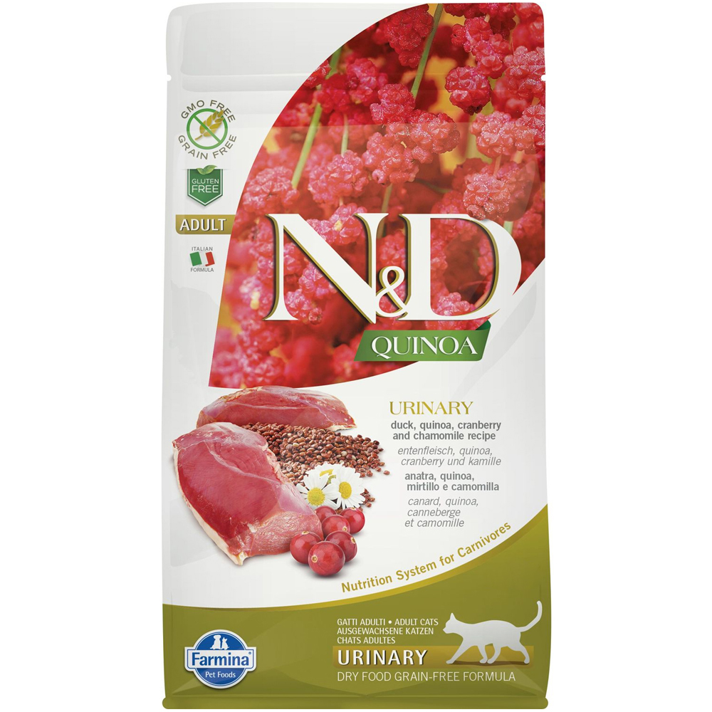 N&D Quinoa - URINARY Ördekli ve Kinoalı Üriner Sağlık İçin Yetişkin Kedi Maması 300gr