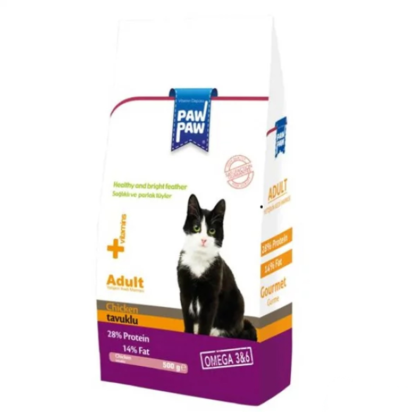 PawPaw Tavuklu Yetişkin Kedi Maması 1kg