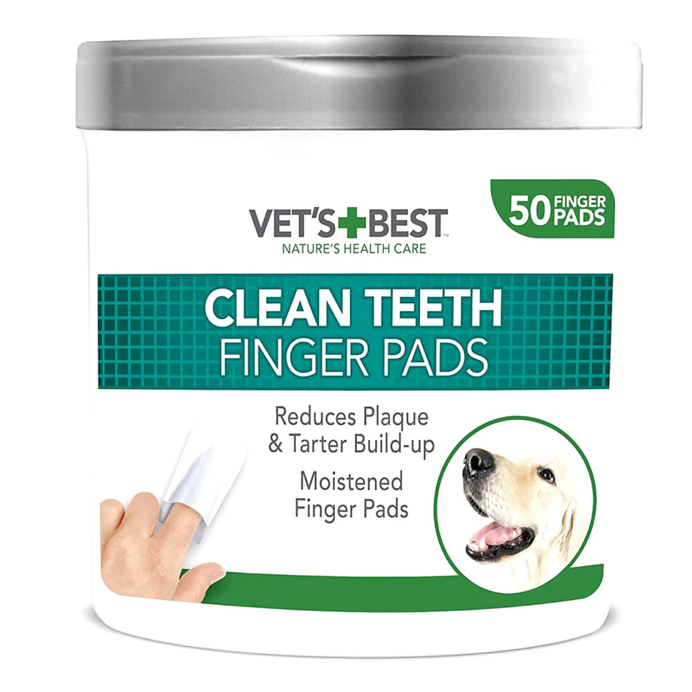 Vets Best Köpekler için Diş Temizleme Parmak Pedi (50'li)