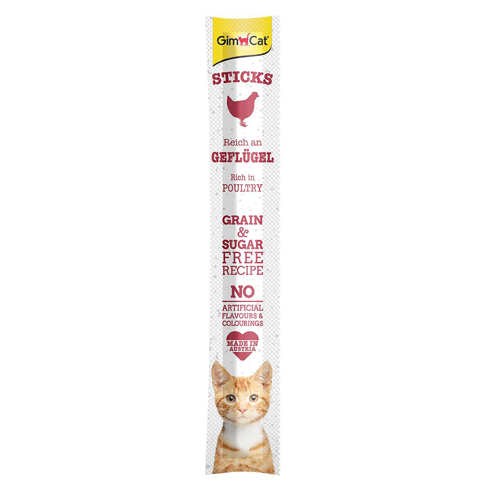 GimCat Sticks Tahılsız Kümes Hayvanlı Kedi Ödül Çubuğu 5 gr (1 Adet)
