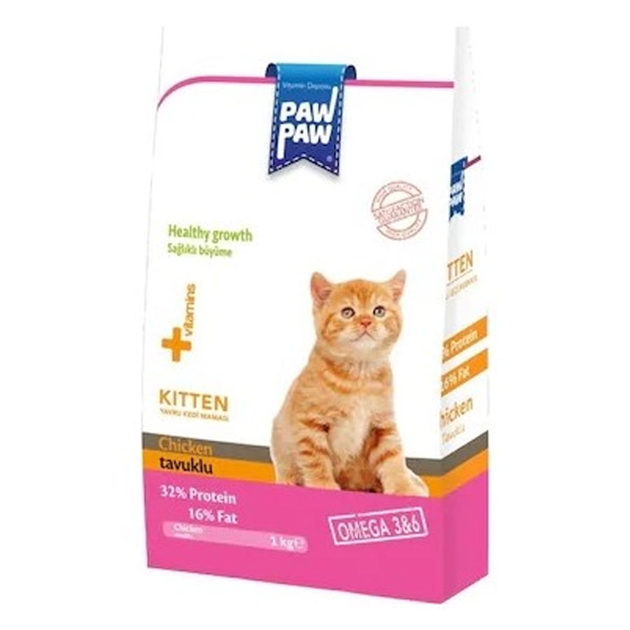 PawPaw Tavuklu Yavru Kedi Maması 1 KG