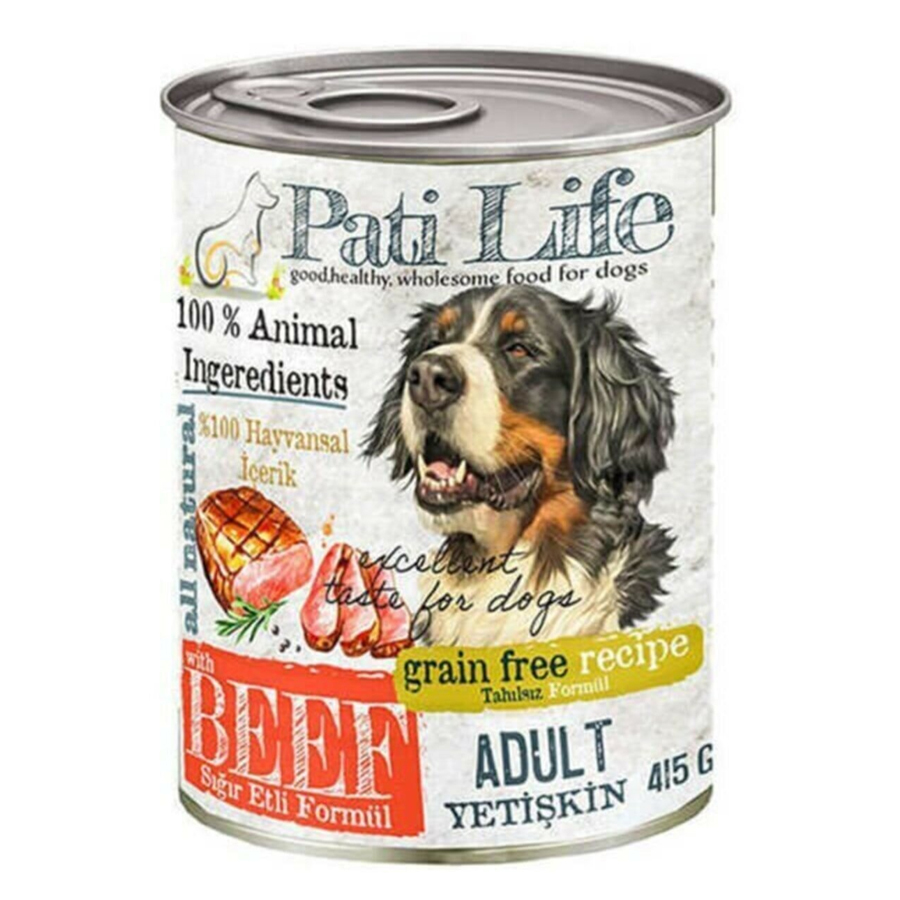 Pati Life Sığır Etli Yetişkin Köpek Konservesi 415 gr