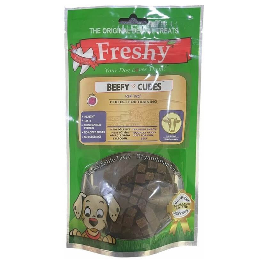 Freshy Beefy Cubes Biftekli Küpler Köpek Ödülü 80 GR