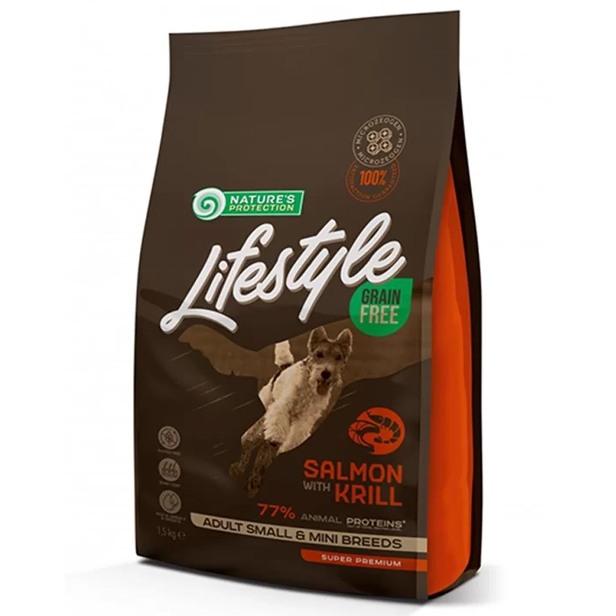 Nature's Protection Lifestyle Tahılsız Karides ve Somonlu Küçük Irk Yetişkin Köpek Maması 1.5 Kg