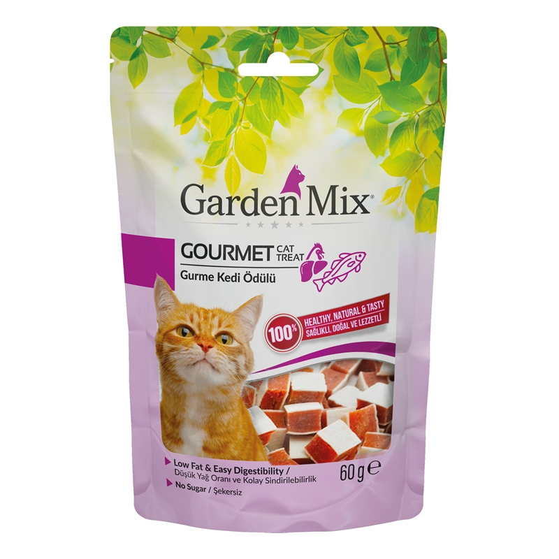 Garden Mix Gurme Tavuklu&Balıklı Kedi Ödülü 60 Gr