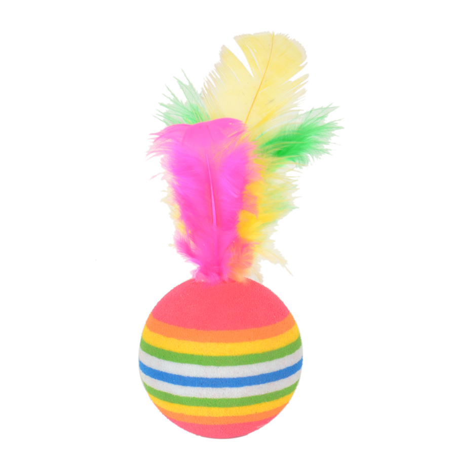 Flip Tüylü Gökkuşağı Oyun Topu 1 Adet (Karışık Renklerde)