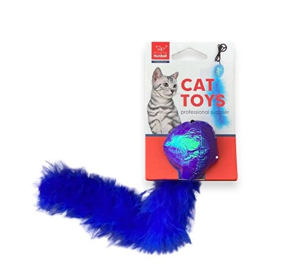 Nunbell Püsküllü Tüylü Parmağa Takılabilen Olta Kedi Oyuncağı
