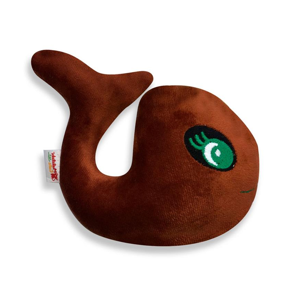 Ewox Whali Sesli, Kumaş, Nakışlı Balina Yavru Köpek Oyuncağı 15 Cm