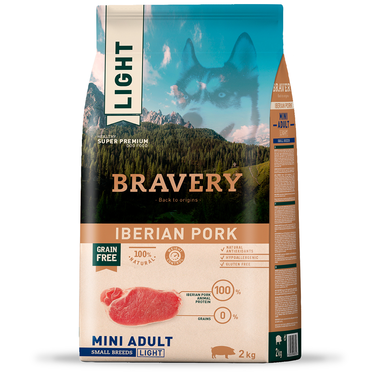 Bravery Iberian Pork Tahılsız Light - Kilolu Küçük Irk Köpek Maması 2 kg