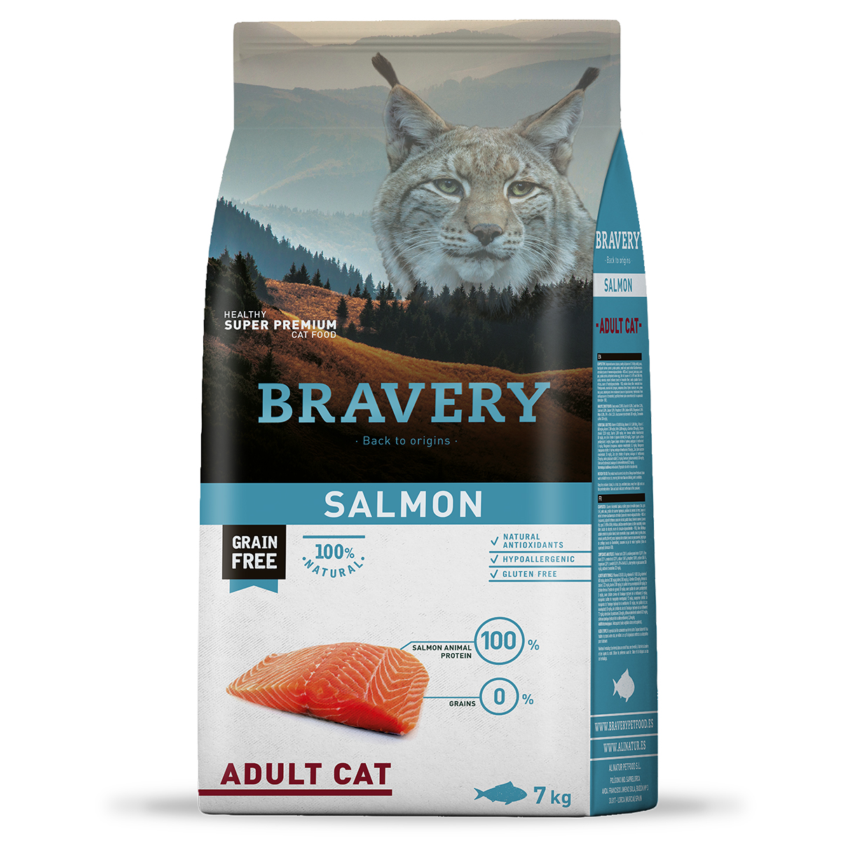 Bravery Tahılsız Somonlu Yetişkin Kedi Maması 7 kg