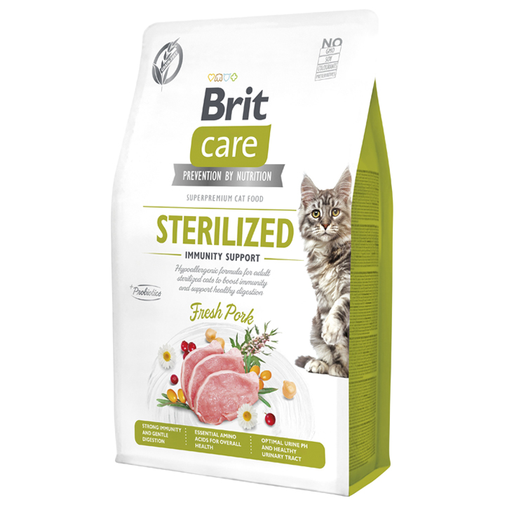 Brit Care Immunity Support Domuz Etli Tahılsız Kısırlaştırılmış Kedi Maması 2kg