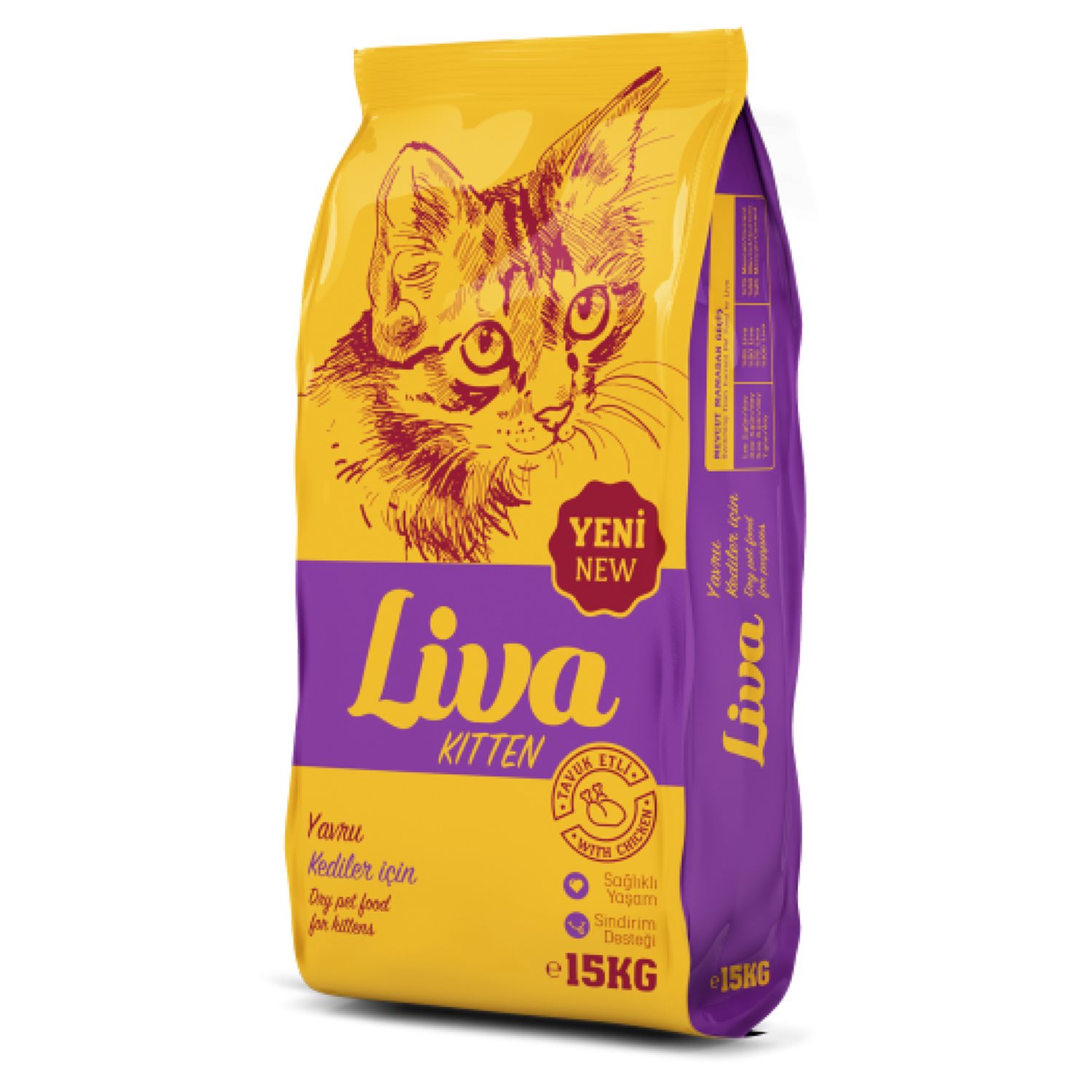 Liva Tavuk Etli Yavru Kedi Maması 15 Kg