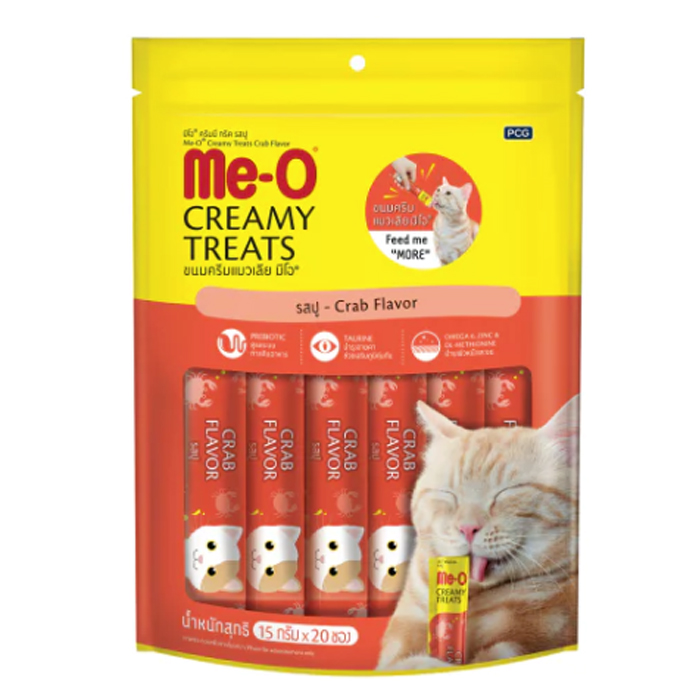 Me-O Yengeçli ve Ton Balıklı Sıvı Kedi Ödül Maması 15gr 20 Adet