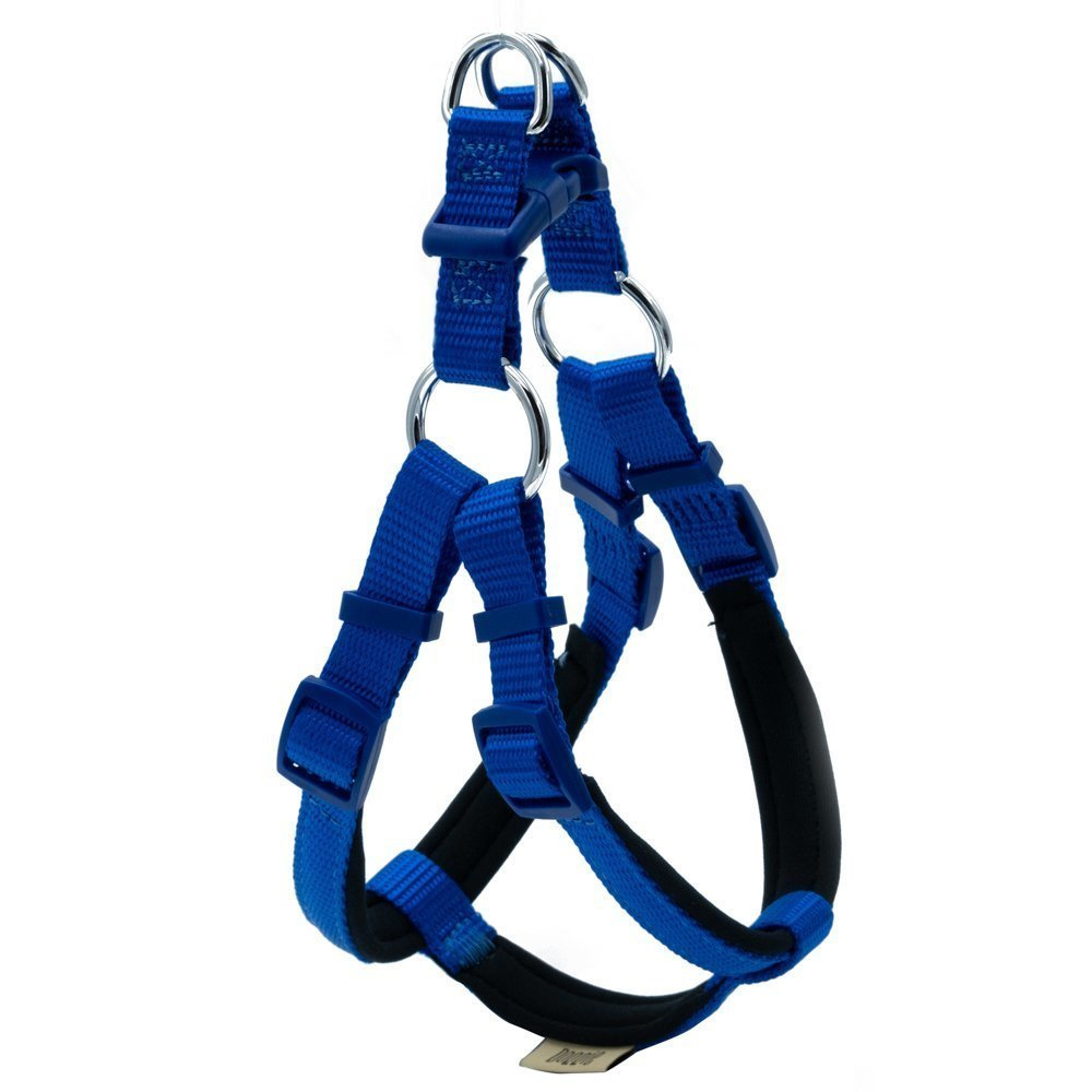 Doggie Konforlu Dokumadan El Yapımı Ronin Model Köpek Göğüs Tasması Mavi 2,5x70-80cm