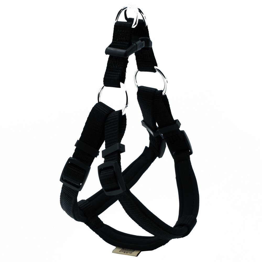 Doggie Konforlu Dokumadan El Yapımı Ronin Model Köpek Göğüs Tasması Siyah 2x45-55cm