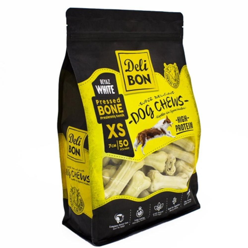 Delibon Deri Beyaz Press Kemik 7cm XS 50'li