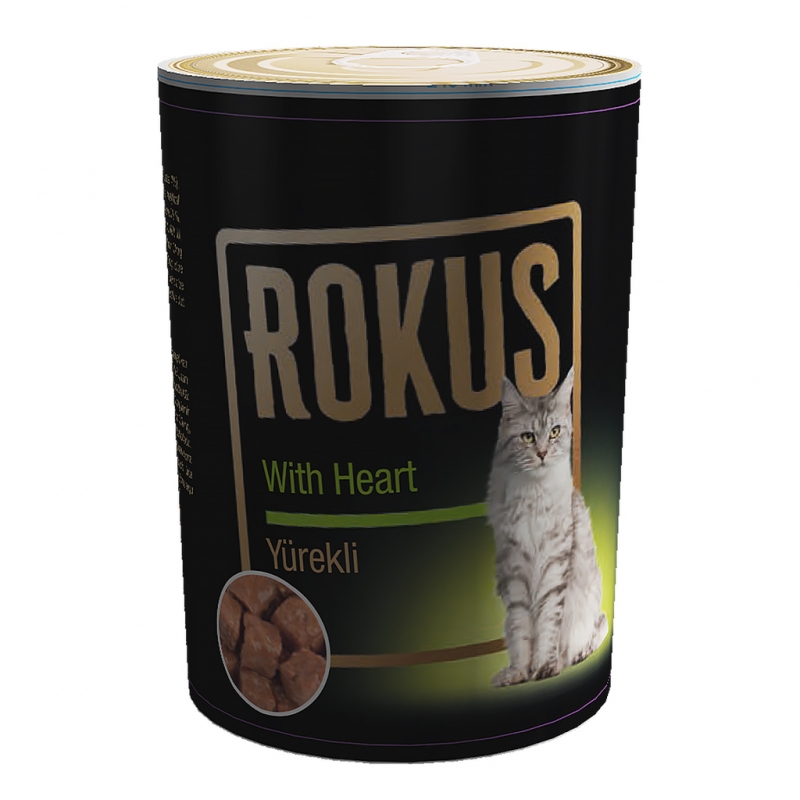 Rokus Yetişkin Kedi Konservesi Yürekli 410 Gr