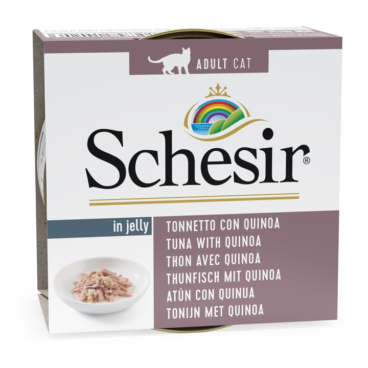 Schesir Jelly - Tuna Balıklı ve Kinoalı Yetişkin Kedi Konservesi 85gr