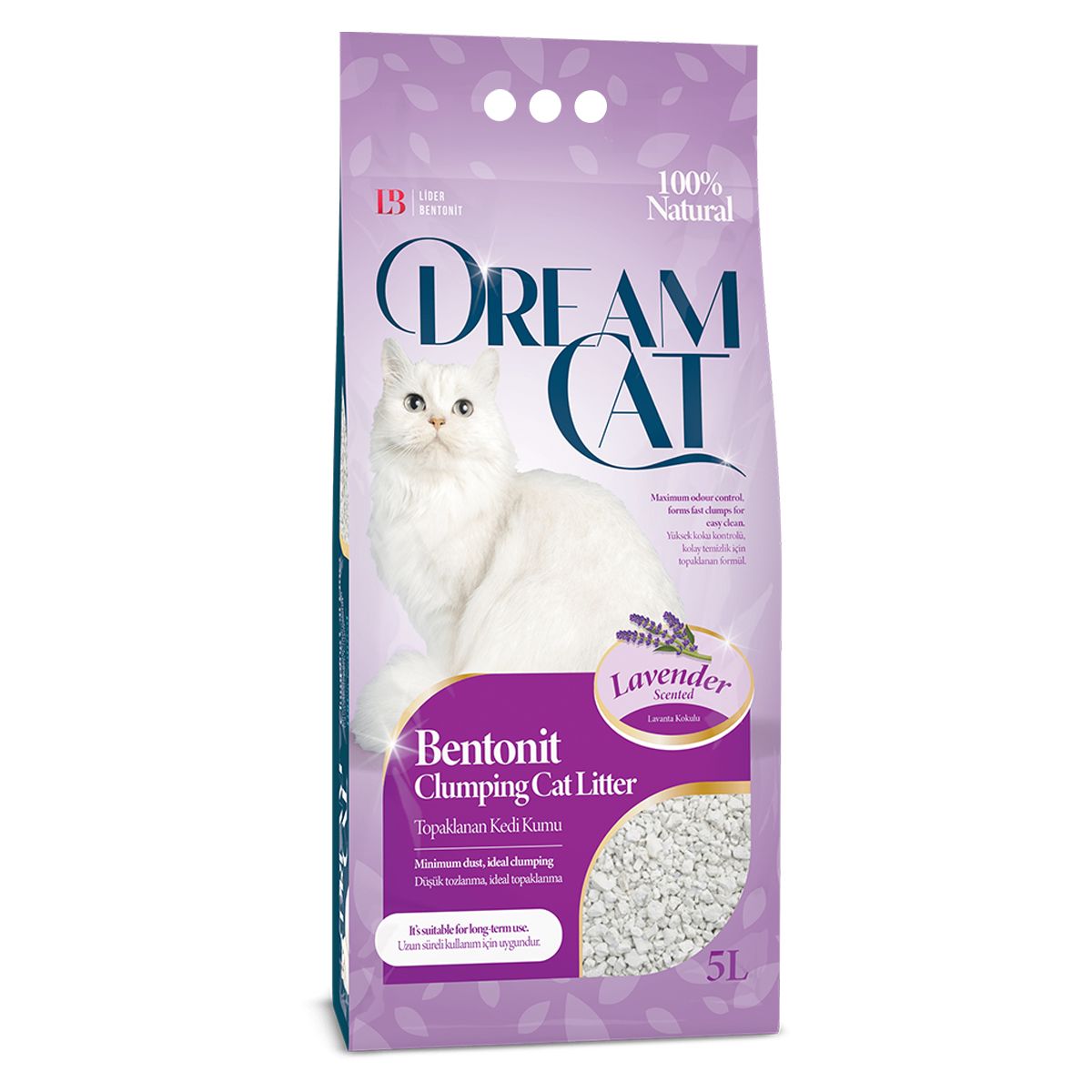Dream Cat Lavanta Bentonit Kedi Kumu 10 Lt