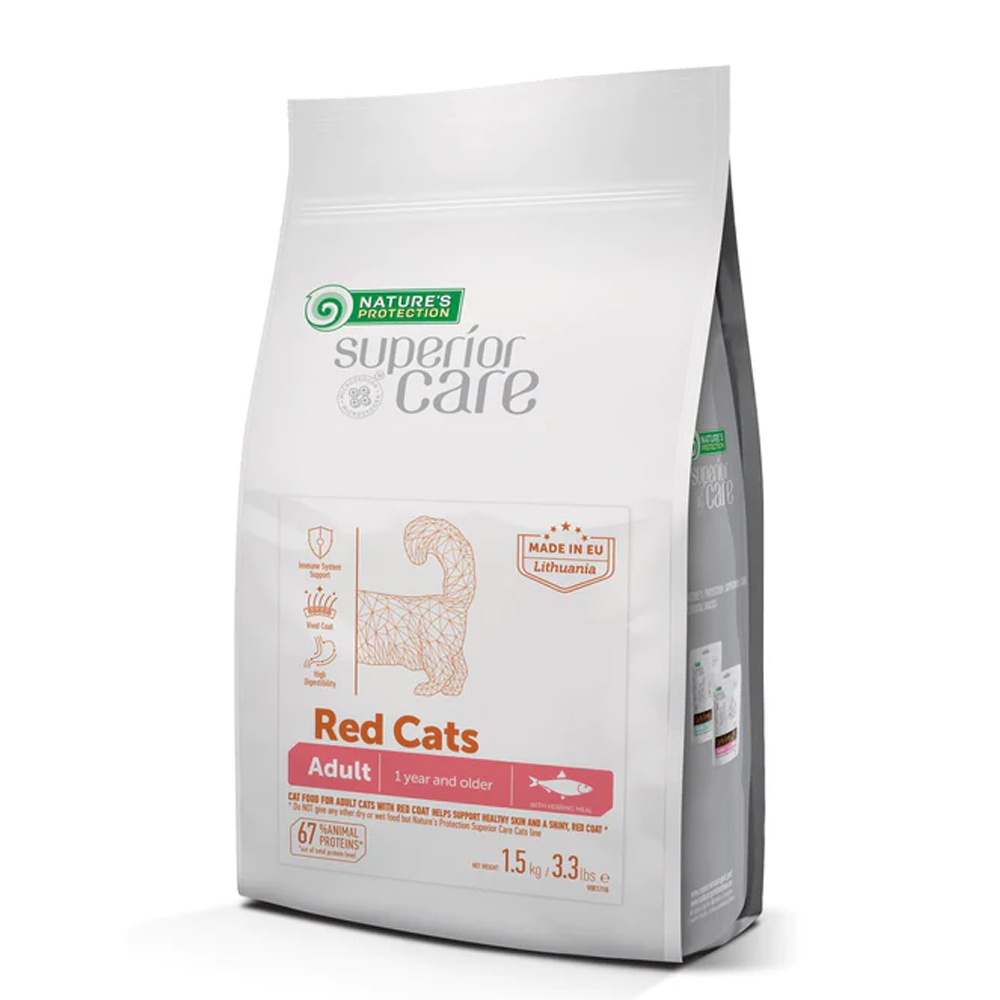 Nature's Protection Red Coat Kızıl Tüylü Yetişkin Kedi Maması 1,5kg