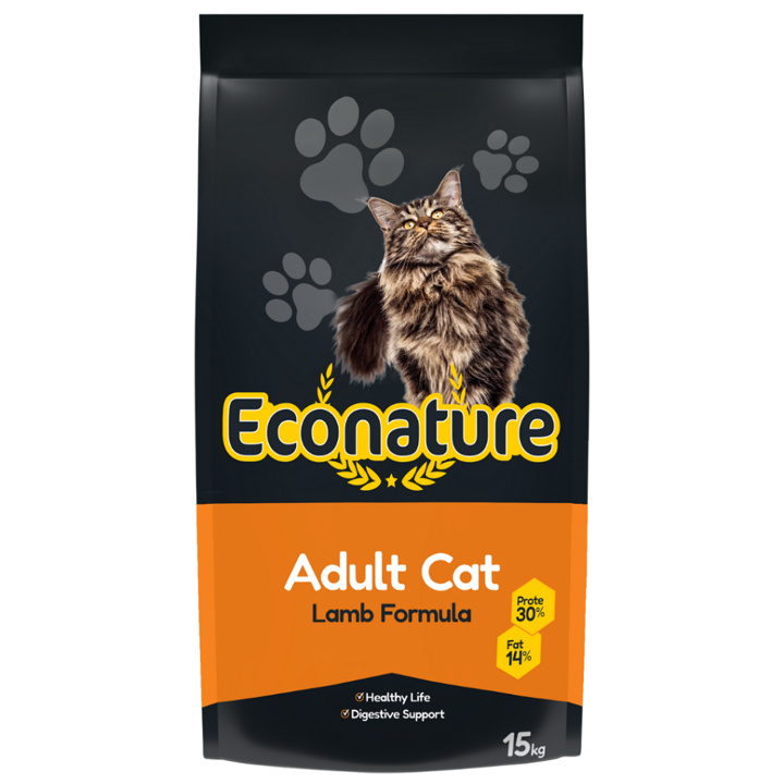 Econature Kuzulu Yetişkin Kedi Maması 15 KG