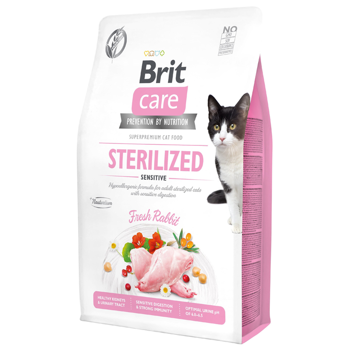 Brit Care Hypo-Allergenic Sindirim Sistemi Destekleyici Tahılsız Kısırlaştırılmış Kedi Maması 2kg